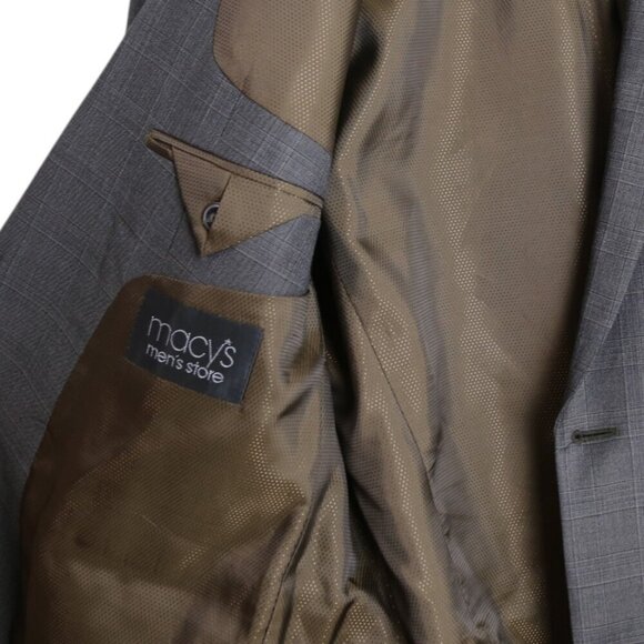 Michael Kors 100% Wool Classic Single Breasted Men's Grey Blazer Coat Size 42L - Picture 6 of 8